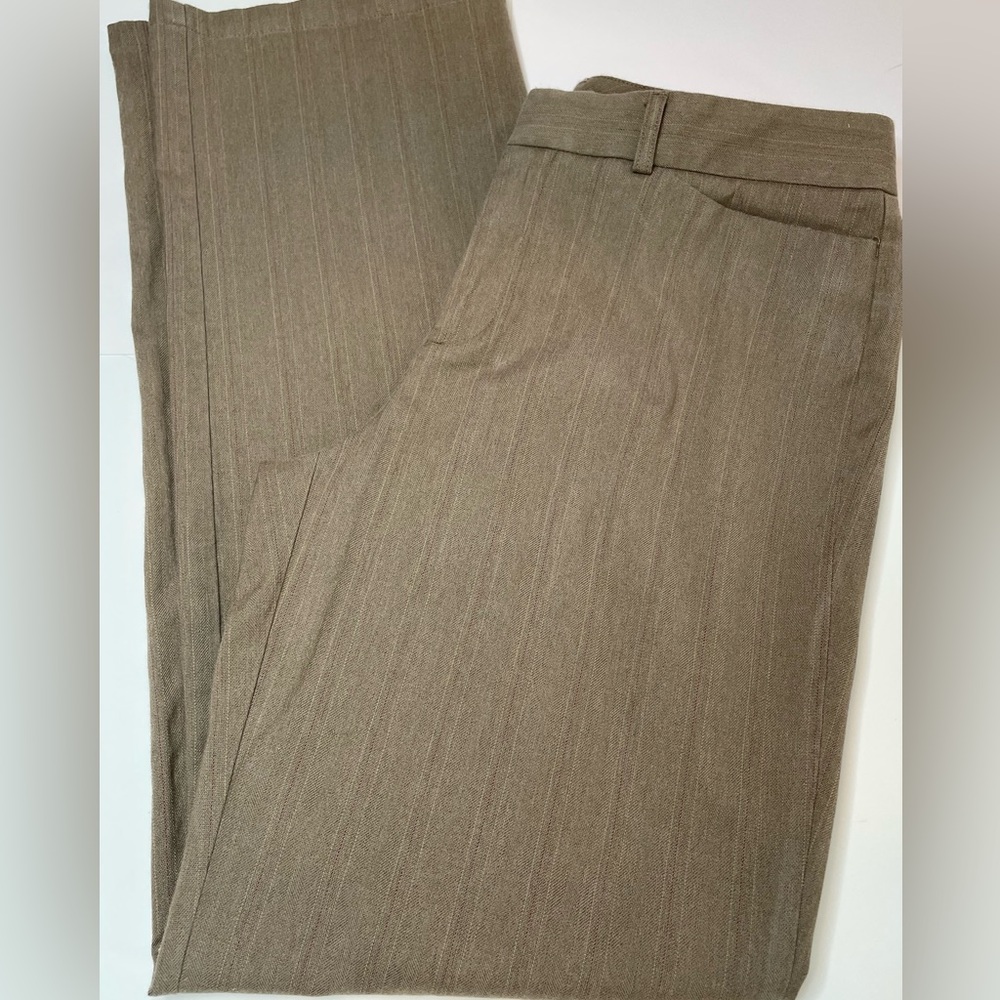 Dockers Tan With Red Pinstripe Individual Fit Metro Pant Size 12